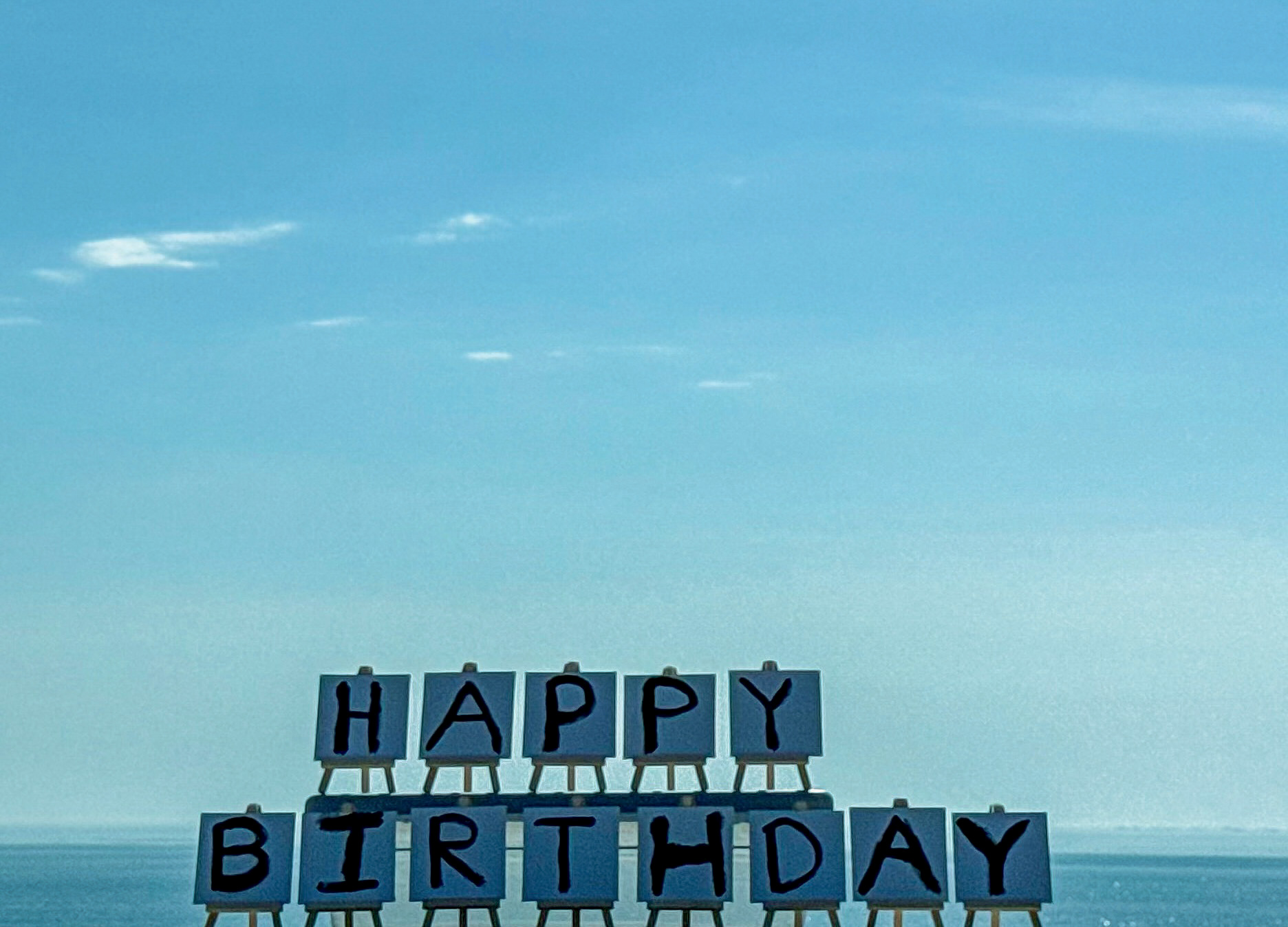 Blue Sea and Sky Birthday Card