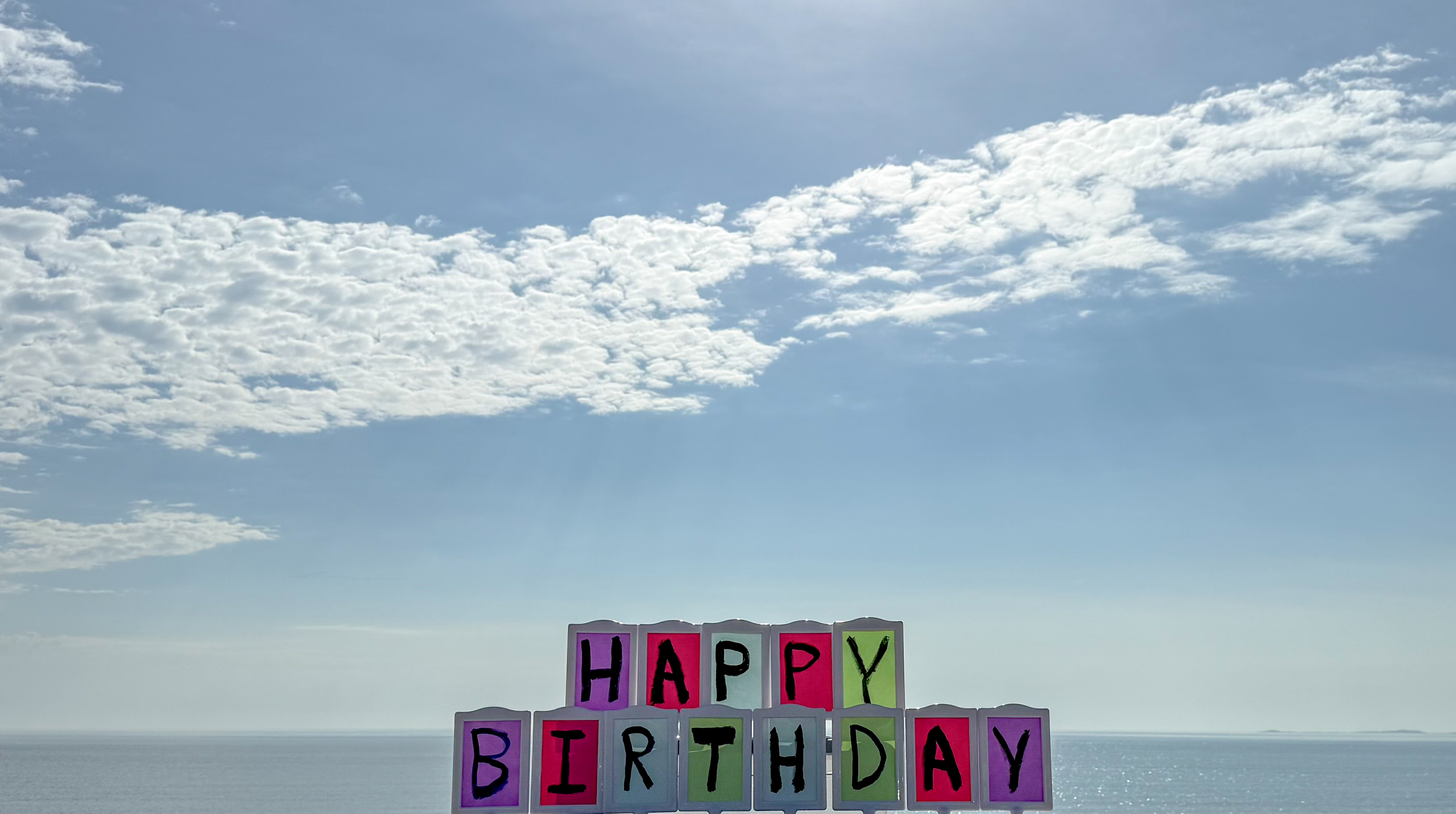 Colorful Seascape Birthday Card