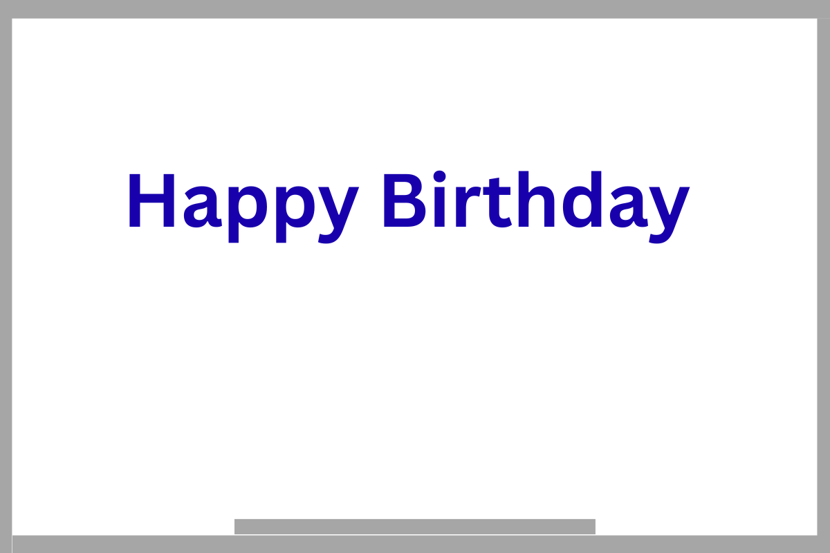 Whiteboard Birthday Card