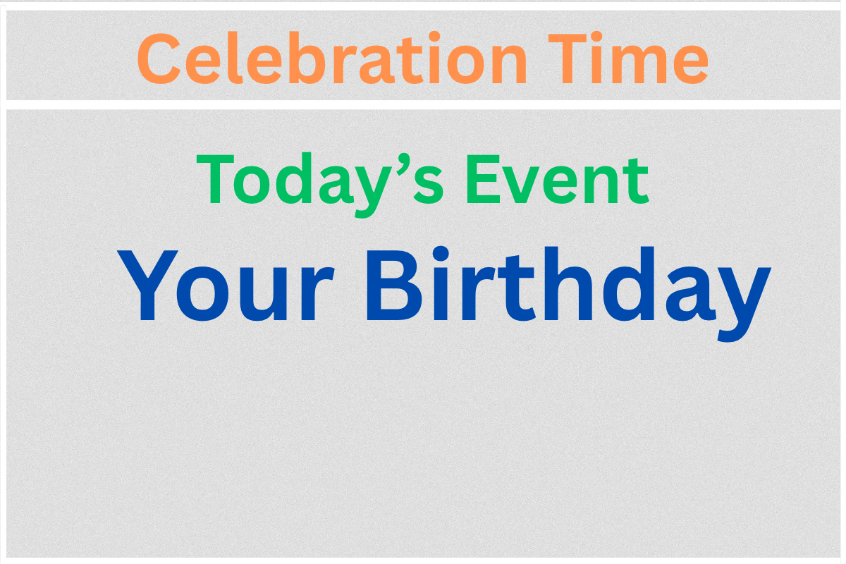 Today’s Special Birthday Card