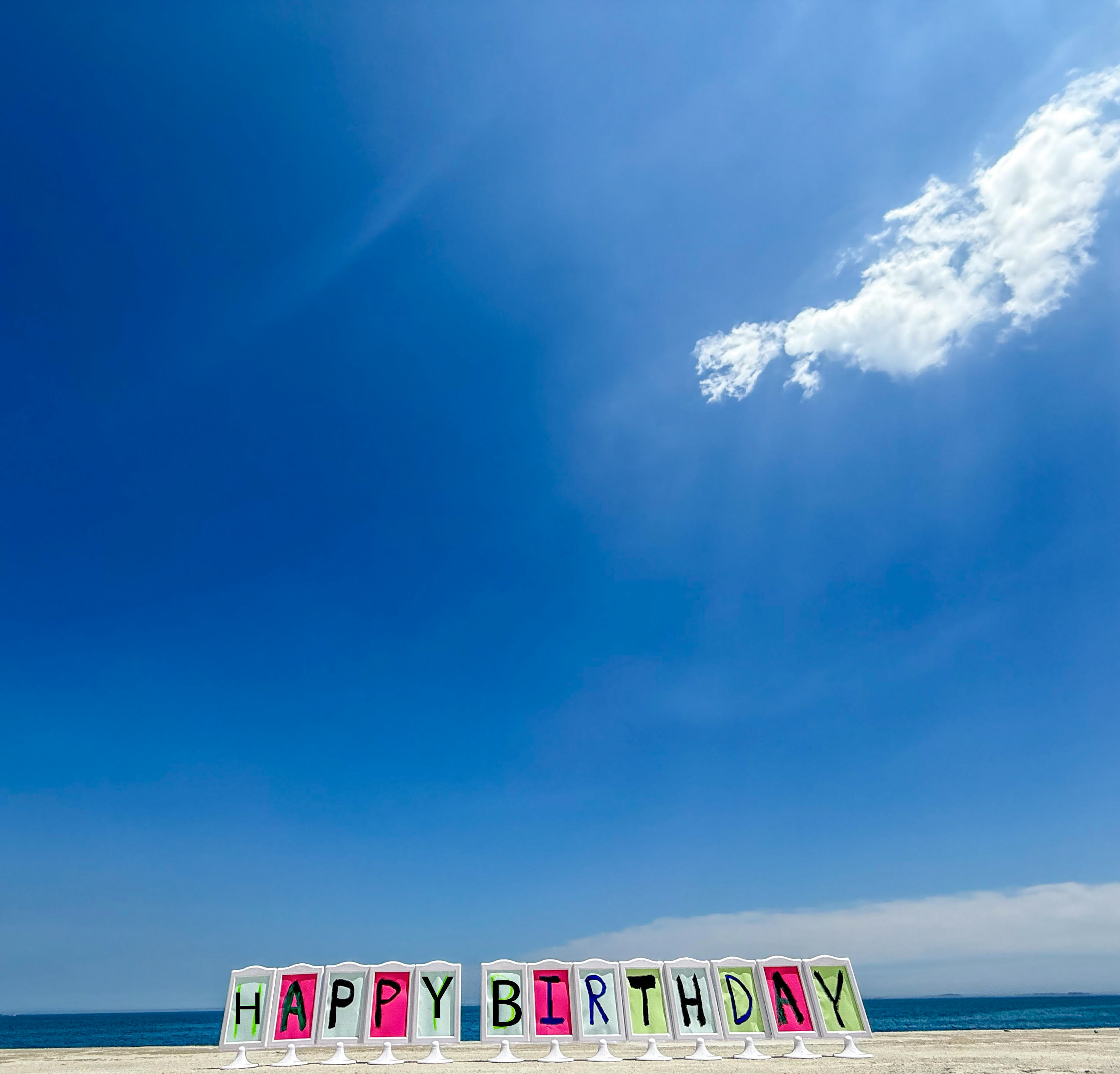 Seaside Colors Birthday Card