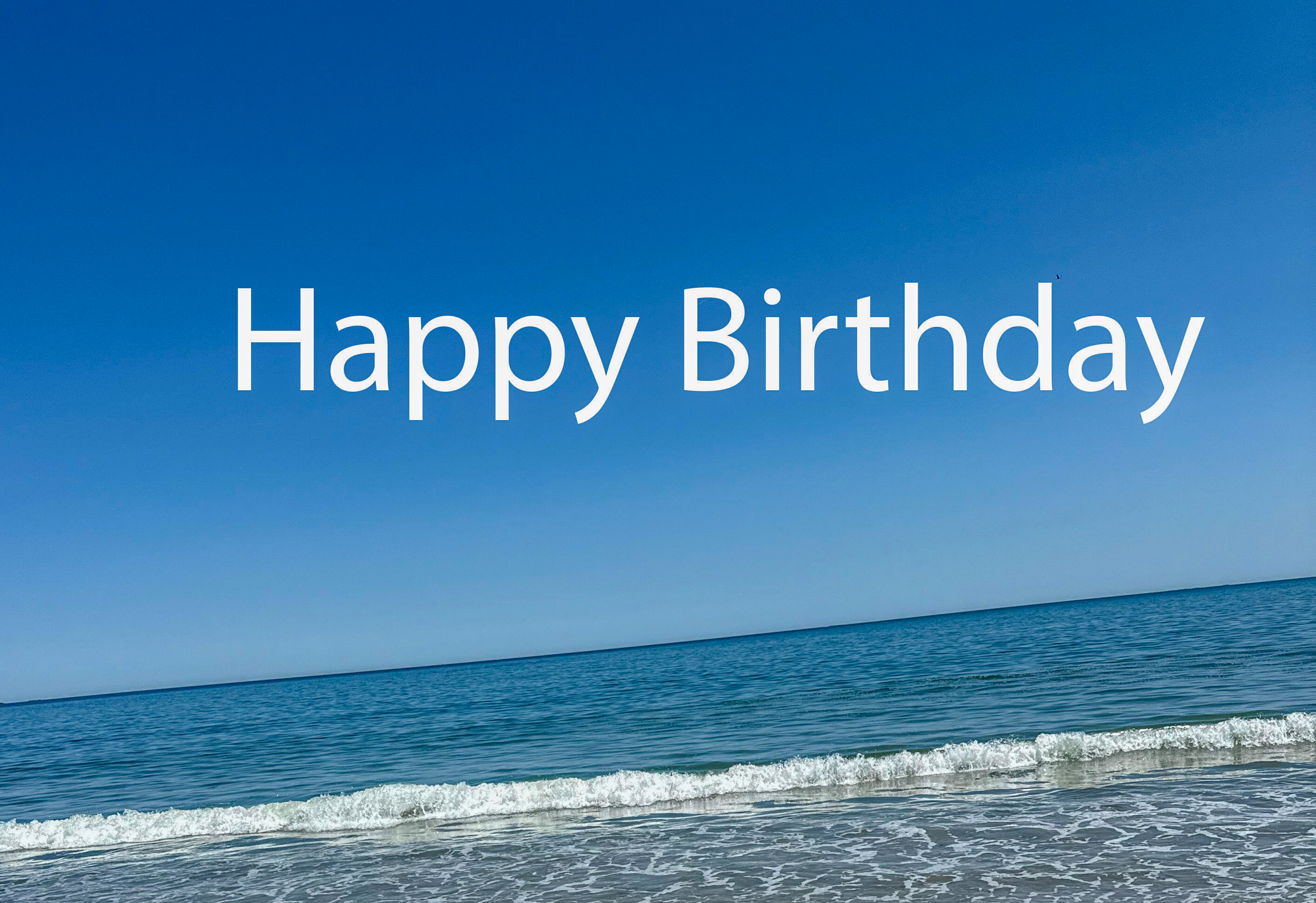 White Waves Birthday Card 